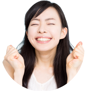 喜ぶ女性